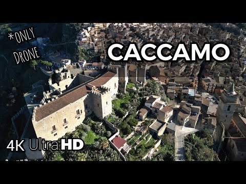Cinematic Flying Over Ancient Medieval Village - Caccamo, Palermo - Dji mini 3 pro -
