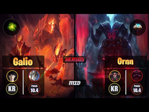 Doinb GALIO (Mid) [Aftershock] VS ORNN - Grandmaster KR Patch 10.4