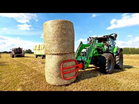 Aus Gras wird Heu|Mähen-Wenden-Schwaden-Klein&Rundballen Pressen auf dem Hof Lüning