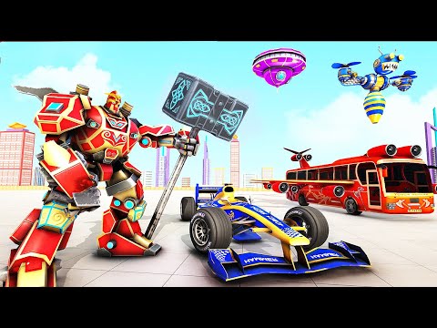 Multi Robot Car Game Formula Car Robot Transform - Bus Driver Game - Android GamePlay