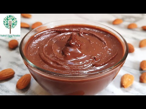 How to make chocolate almond butter | Homemade nutella recipe without hazelnuts | chocolate spread