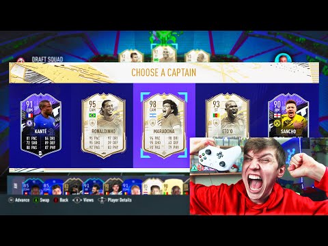 98 MARADONA + 95 RONALDINHO IN 192 RATED PRIME ICON MOMENTS FUT DRAFT!! - FIFA 21