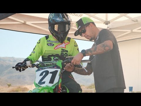 Jason Anderson riding a Kawasaki at fox raceway 2021