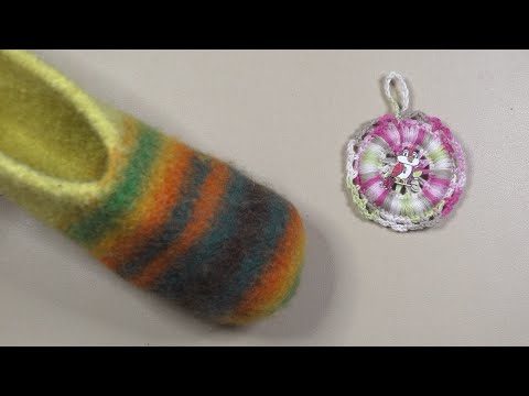 Leichte Filzhausschuhe stricken genaue einfache Anleitung Gr 42-43