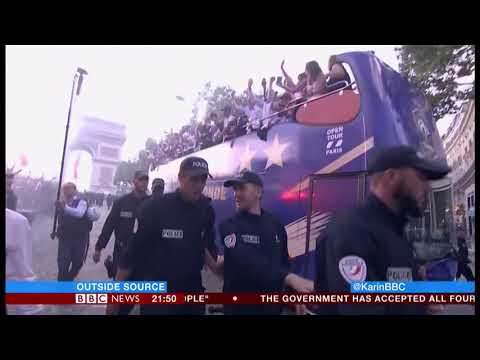 France celebrates World Cup win - BBC News - 16th July 2018