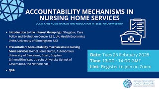 Accountability mechanisms in nursing home services