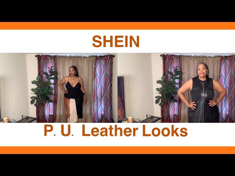 SHEIN P.U. LEATHER (Pleather) LOOKS TRY ON, CURVY PLUS 2025