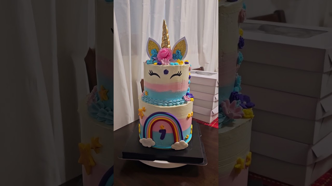unicorn cake #highlights #cakesdesign #baking #trendingvideo #unicorncakeideas