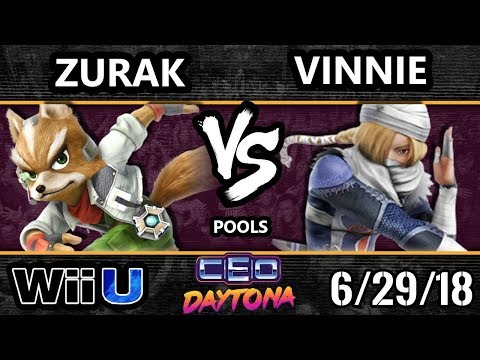 CEO 2018 Smash 4 - ECG | Zurak (Fox) Vs. Vinnie (Sheik) Wii U - Pools