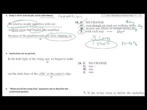 ACT English 10 Hints, Tips, and Strategies