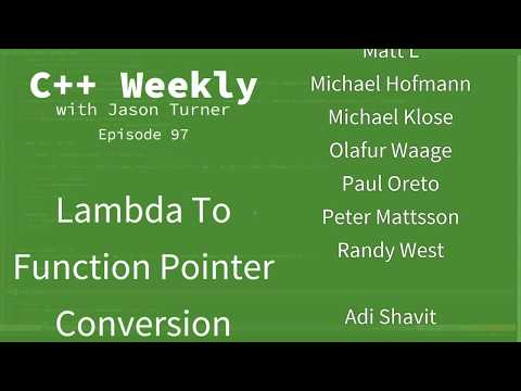 C Weekly Ep 97 Lambda To Function Pointer Conversion