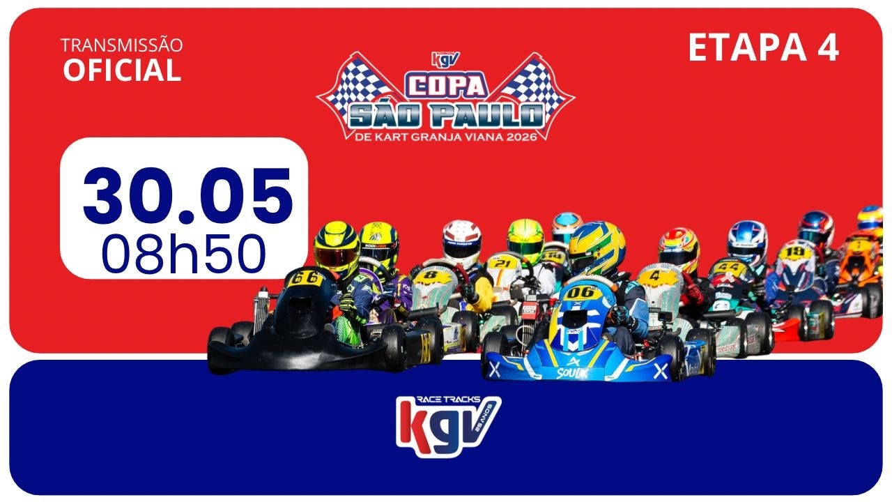 Copa São Paulo de Kart KGV - 4ª Etapa - Sábado 30/05/2026