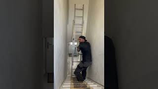 HOW TO PAINT THE TOP OF A STAIRCASE #homeimprovement #diy #stairs #painting #howto #shorts #paint