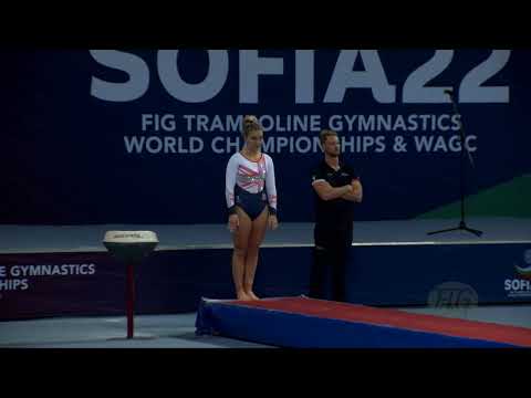 BRAIN Jessica (GBR) W - 2022 Trampoline Worlds, Sofia (BUL) - Q Tumbling Exercise 2