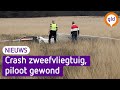 Crash met zweefvliegtuig bij Terlet