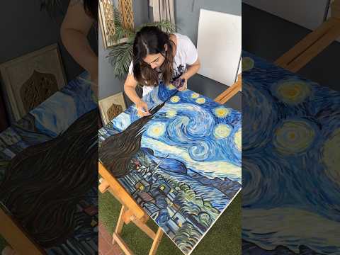 Nothing is more inspiring than Van Gogh&rsquo;s Starry night . #sakshikhullarart #vangogh #starrynight