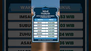 Jadwal Imsakiyah 17 Ramadhan 1444 H untuk Wilayah Kota Padang dan Sekitarnya