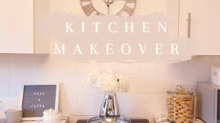 GREY KITCHEN MAKEOVER! Mini house transformation |Kitchen, living room & hallway!