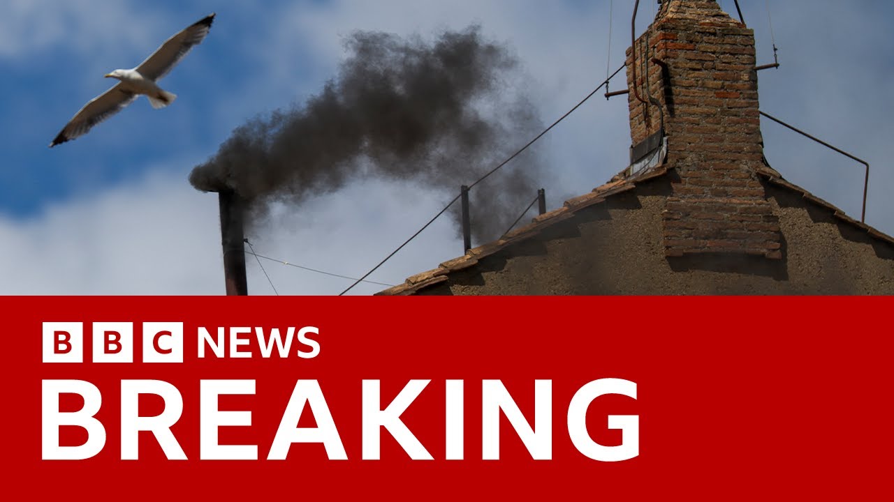 New pope still undecided as black smoke emerges from Vatican chimney | BBC News