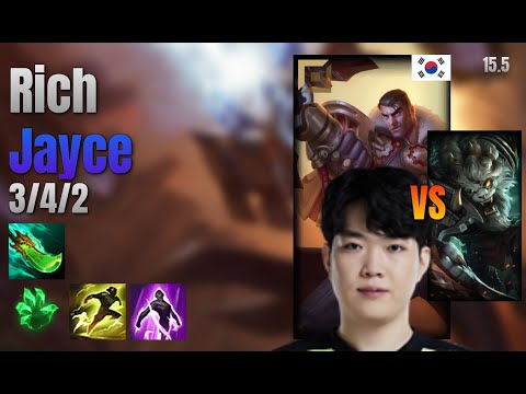 Rich Top Jayce vs Rengar lol KR solo rank Full Game 15.5 | 리치 제이스 vs 렝가