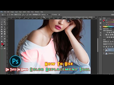 How to use color replacement tool in Photoshop