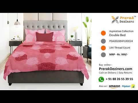 Cotton double bed sheet 144 TC - Aspiration Collection by Prerak Deziners