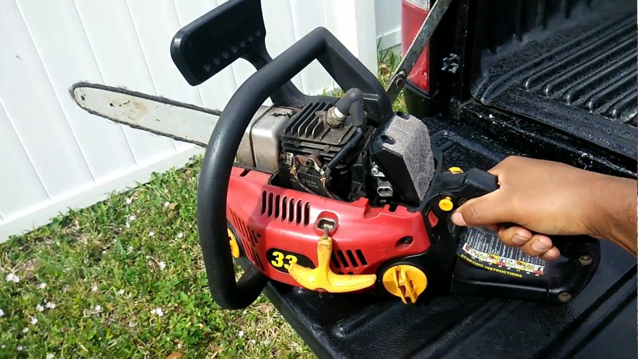 33cc Homelite chainsaw won't stay running.