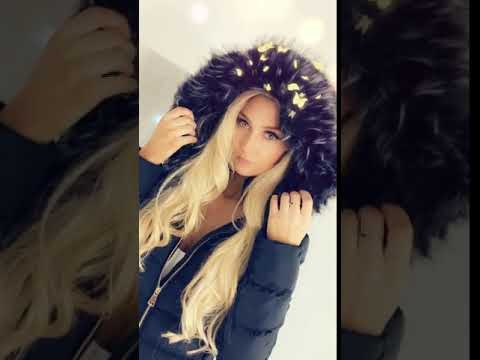 ‘Roxy’ Black Long Puffer Coat with Faux-Fur Hood