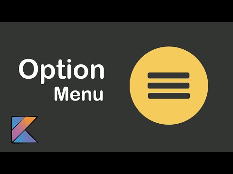 Option Menu in Android Studio