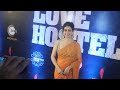 Dangal Fame Girl Sanya Malhotra Looking Gorgeous In Orange Saree At Love Hostel Special Screening