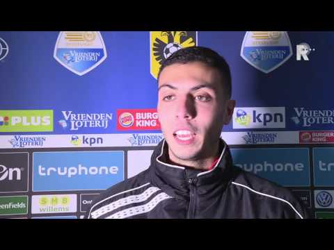 Hicham Faik na afloop van Vitesse - Excelsior