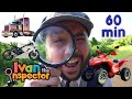 4 Wheelers Motorcycles Semi Trucks And More For Kids Ivan Inspects 4 Wheelers 60 Minute Show