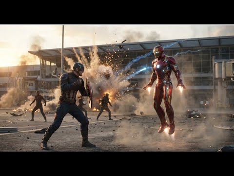 Captain America :CIVIL WAR FULL AIRPOT BATTLE CLASH  | BUT AI RUINED THIS