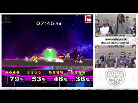 HFLAN 2019 - Prof Pro & Amsah (GREEN) VS Charlon & Makenshi (RED) TEAMS WQ - Smash Melee