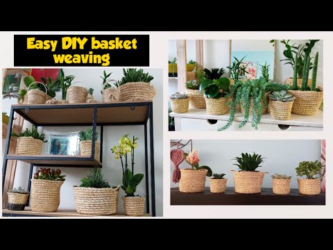 How to make a Raffia Basket | Easy weaving basket tutorial