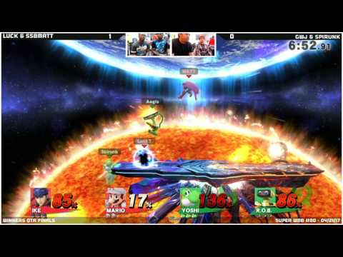 WBB #80  Luck & SSBMatt vs GwJ & Spirunk   Winners Finals   Smash 4 Doubles