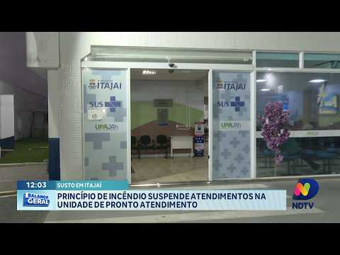 Princípio de incêndio suspende atendimentos em UPA de Itajaí