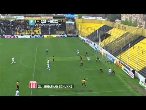 Gol de Schunke. Olimpo 0 - Estudiantes 1. Fecha 10. Torneo Primera División 2014. FPT.