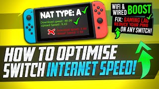 🔧 How to Boost Nintendo SWITCH Internet speed - Faster downloads, Lower Ping (WiFi & Wired) 📶