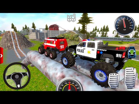 Juegos De Carros - Police car, Fire Truck Xtreme Off-Road #2 - Offroad Outlaws Android Gameplays