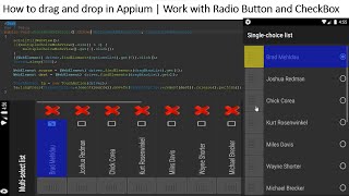 Download the video "How to drag and drop in Appium | Work with Radio Button and CheckBox"