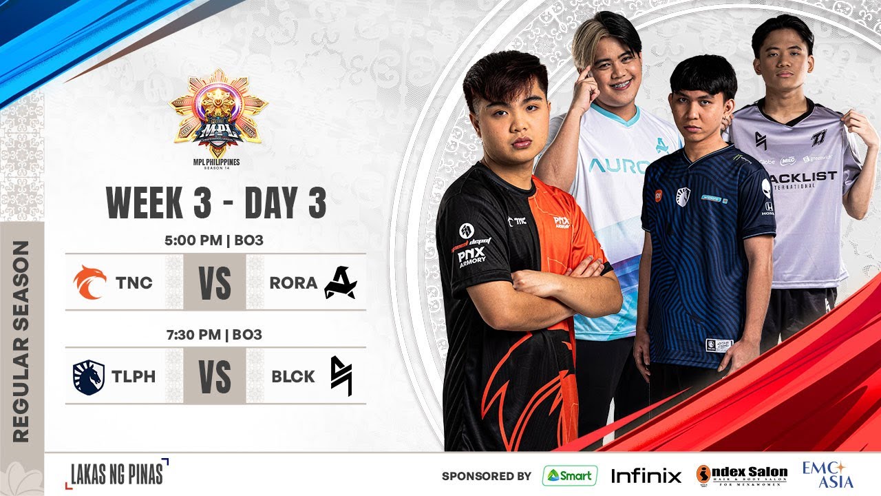 🔴 LIVE | MPL PH S14 | FILIPINO - Week 3 Day 3