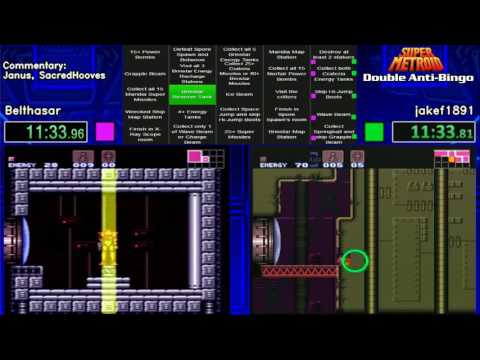 Belthasar vs jakef1891. Super Metroid Double Anti-Bingo Tournament 2016