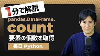 Download the video "【毎日Python】Pythonでデータフレームの要素の個数を取得する方法｜count"