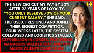 CEO Gave Me a 30% Salary Cut After 23 Years. I Walked—They Collapsed. Karma Hit Fast.