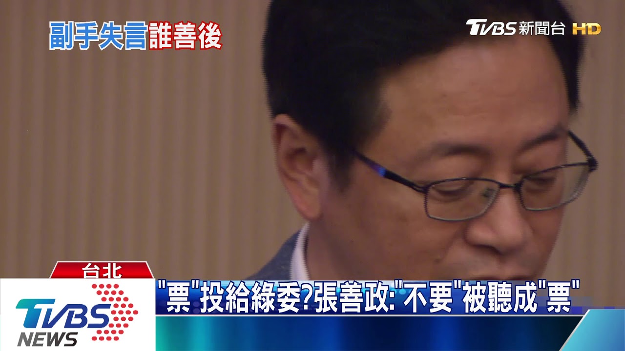 「票」投給綠委? 張善政:「不要」被聽成「票」