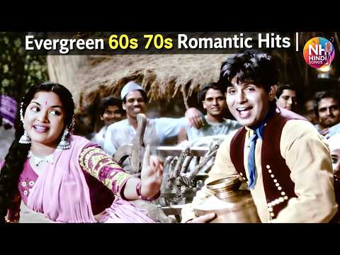 Evergreen 60s 70s Romantic Hits | Dharmendra, Amitabh, Dilip Kumar | Rafi, Kishore, Mukesh, Lata 4K