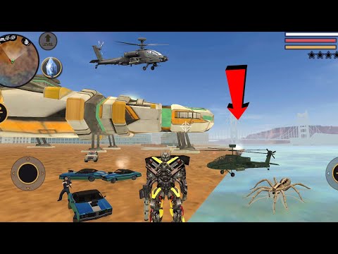 Vegas Crime Simulator (Transformer Robot Theft Russian Helicopter) Alien Ship - Android Gameplay HD