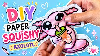 DIY Axolotl Paper Squishy | Cute & Easy Paper Craft