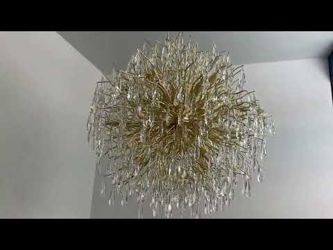 Křišťálový lustr na lanku 24xG9/40W/230V zlatá